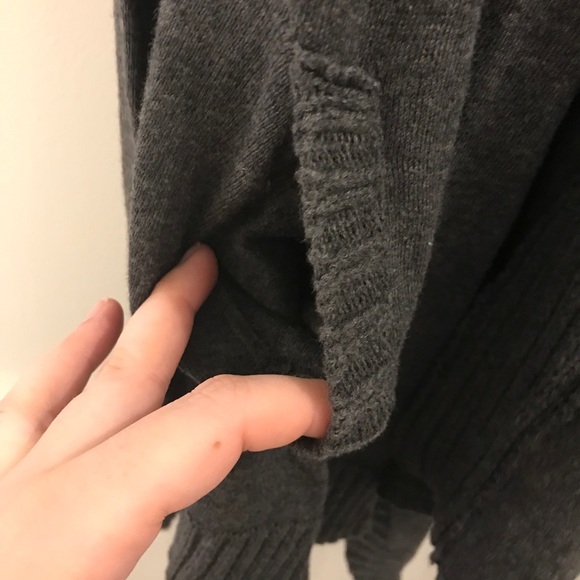 Anthropologie Shae Cardigan Sweater Medium gray cotton - Picture 3 of 11